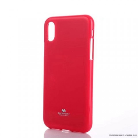 Mercury Pearl TPU Jelly Case For iPhone X - Hot Pink