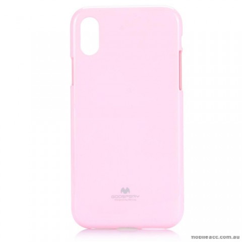 Mercury Pearl TPU Jelly Case For iPhone X - Light Pink