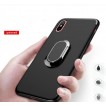 TPU Magnetic Holder With iRing Matte Finish For iPhone X - Black