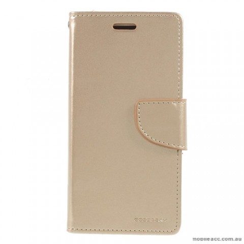 Korean Mercury Bravo Diary Wallet Case For iPhone X - Gold