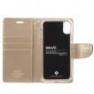 Korean Mercury Bravo Diary Wallet Case For iPhone X - Gold