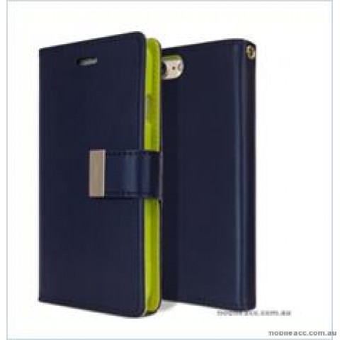 Korean Mercury Rich Diary Wallet Case For Iphone XR 6.1"  Navy Blue