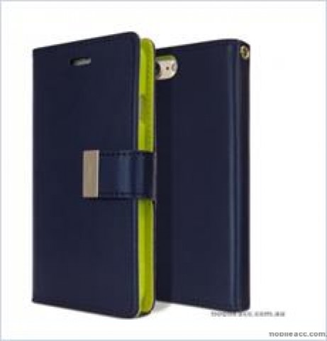 Korean Mercury Rich Diary Wallet Case For Iphone XR 6.1"  Navy Blue