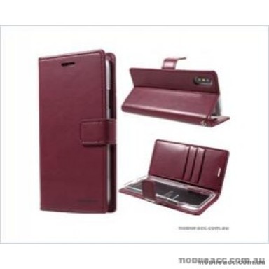 Korean Mercury Bluemoon Diary  Wallet Case For Iphone XR 6.1"  Red Wine