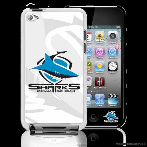 NRL Licensed Cronulla Sutherland Sharks Watermark Back Case for iPod Touch 4