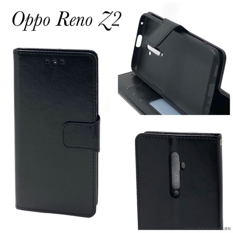 Wallet Pouch Cover for Oppo Reno Z2  Black