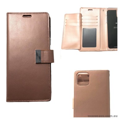 Genuine Goospery Rich Diary Stand Wallet Case Cover For iPhone11 Pro 5.8 inch  Rose Gold
