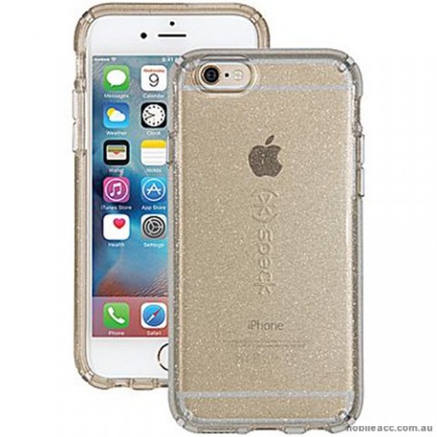 ORIGINAL Speck Presidio Clear Glitter Case for iPhone 6/6s Clear with Gold Glitter