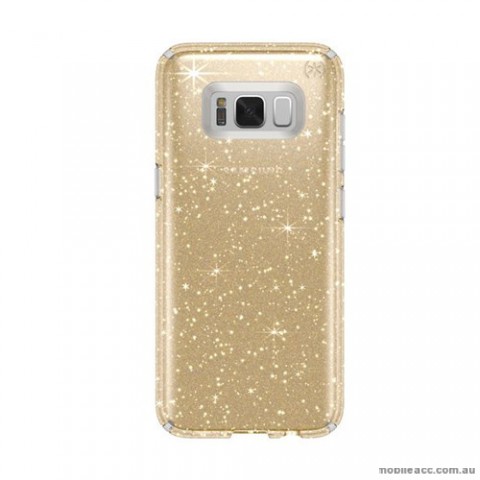 ORIGINAL Speck Presidio Clear Glitter Case for Samsung Galaxy S8 Plus Gold Glitter
