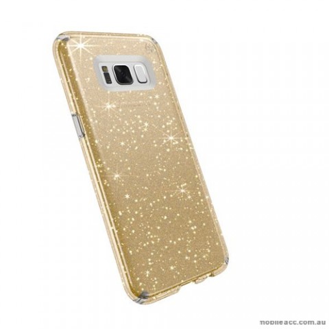 ORIGINAL Speck Presidio Clear Glitter Case for Samsung Galaxy S8 Plus Gold Glitter