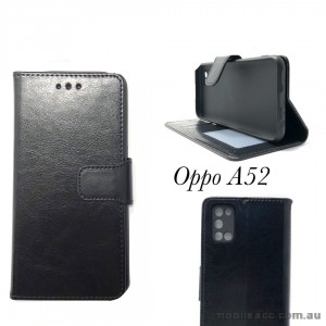 Wallet Case For Oppo A52 Black
