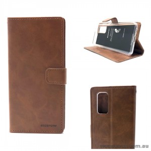 Bluemoon Diary Wallet Case For Samsung A71 6.7 inch  A715  Brown