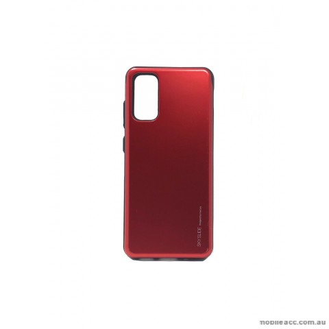 Mercury SKY SLIDE BUMPER CASE With Card Holder For Samsung S20 Plus 6.7 inch  RED