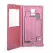 Official Samsung Galaxy S5 S-View Premium Flip Cover - Rose Pink