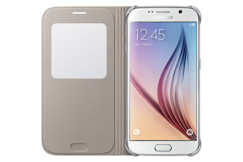 Genuine Samsung Galaxy S6 S-View Flip Cover - Gold