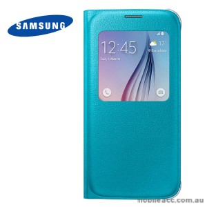 Genuine Samsung Galaxy S6 S-View Flip Cover - Blue