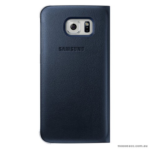 Genuine Samsung Galaxy S6 Edge Flip Wallet Cover - Blue Black