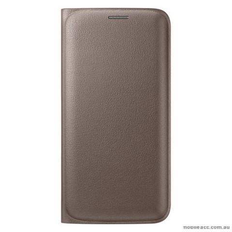 Genuine Samsung Galaxy S6 Edge Flip Wallet Cover - Gold