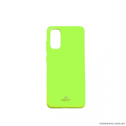 Mercury Pearl TPU Jelly Case for Samsung S20 6.2 inch  Lime Green