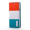 Momax Modern Flip Diary Case for Samsung Galaxy S5 - Orange / Aqua