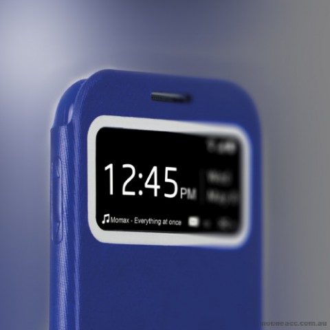 Momax Stand View European Style Flip Cover - Samsung Galaxy S4 i9500 - Blue