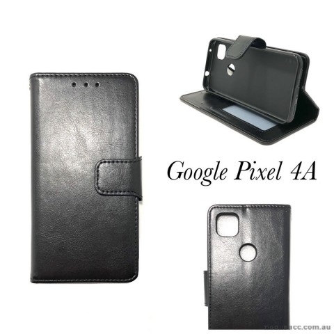 Mooncase Wallet  Case Cover for Google Pixel 4A  Black