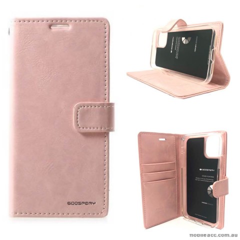 Mercury Goospery Blue Moon Diary Wallet Case For iPhone 13 Pro MAX 6.7inch  Rose Gold