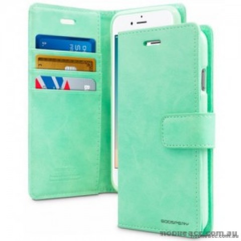Mercury Goospery Blue Moon Diary Wallet Case For iPhone 13 Pro MAX 6.7inch  Mint Green