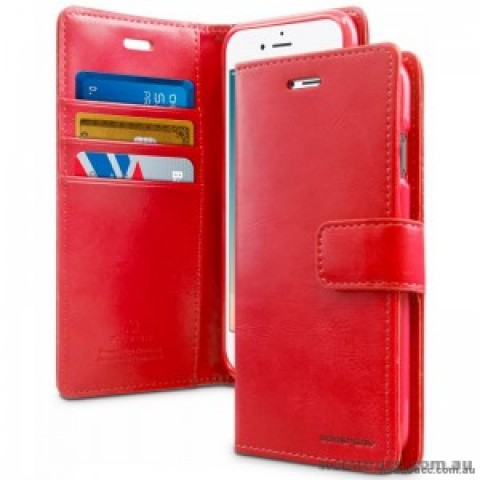 Mercury Goospery Blue Moon Diary Wallet Case For iPhone 13 Pro  6.1inch  Red
