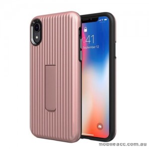 Luggage Case with Kickstand Shockproof Heavy Duty Case Cover For Iphone XR 6.1'  Rose Gold