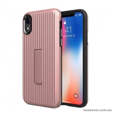 Luggage Case with Kickstand Shockproof Heavy Duty Case Cover For Iphone XR 6.1'  Rose Gold