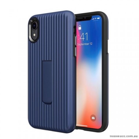Luggage Case with Kickstand Shockproof Heavy Duty Case Cover For Iphone XR 6.1'  Navy Blue