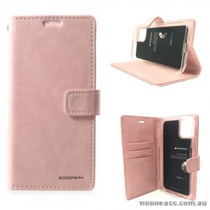 Mercury Goospery Blue Moon Diary Wallet Case For iPhone 12 6.1inch  Rose Gold