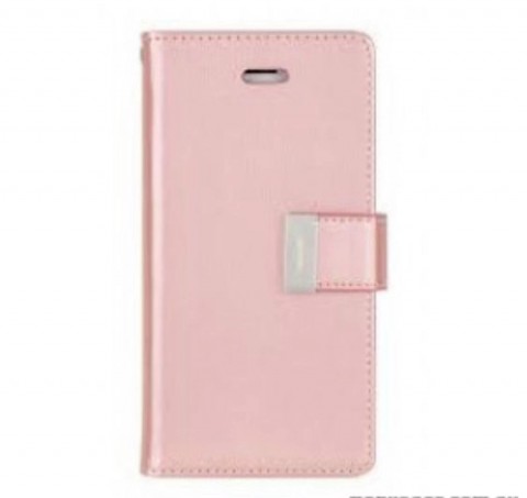 Mercury Rich Diary Wallet Case For iPhone12 Pro 6.1 inch Rose Gold