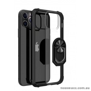 Anti Shockproof Heavy Duty With Stand With Magnet Case For iPhone 12 6.1inch  Clear Black