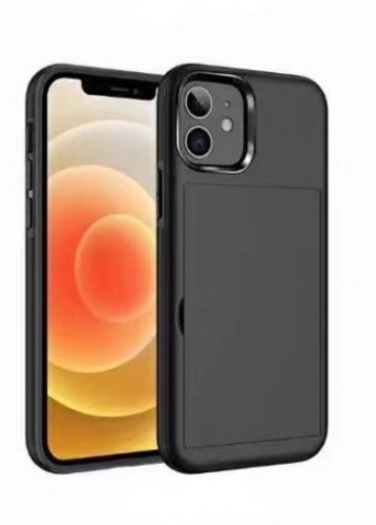 Soft Feeling Shockproof  With Card slot Case For iPhone 12 Pro 6.1inch  Black