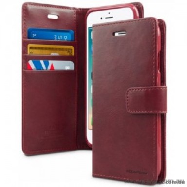 Mercury Goospery Blue Moon Diary Wallet Case For iPhone 12 6.7inch  Red Wine