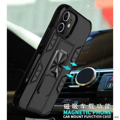 Anti Shockproof Heavy Duty With Stand With Magnet Case For iPhone 12 Pro MAX 6.7inch  Black