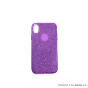 Bling Simmer TPU Gel Case For iPhone X / Iphone Xs 5.8'  Purple