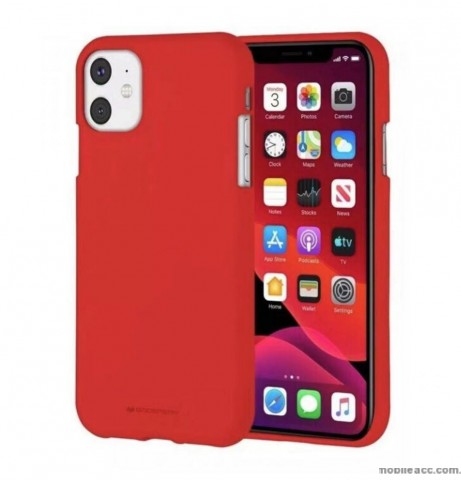 Genuine Goospery Soft Feeling Jelly Case Matt Rubber For iPhone11 6.1' (2019)  Red