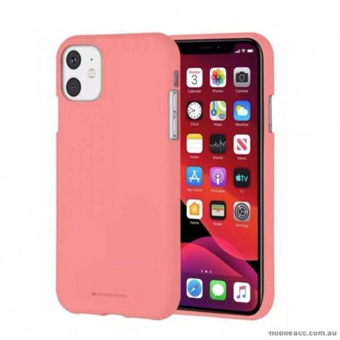 Genuine Goospery Soft Feeling Jelly Case Matt Rubber For iPhone11 6.1' (2019)  Coral