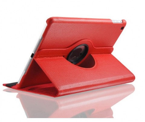 360 Degree Rotary Flip Case for New Ipad 9.7  2018  Red