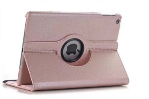360 Degree Rotary Flip Case for New Ipad 9.7  2018  Rose Gold