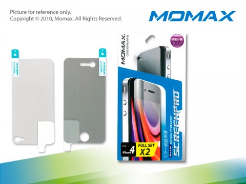 Momax Mirror Screen Protector for Apple iPhone   4/4S   (Full Set)