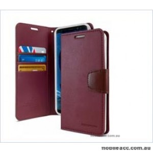 Korean Mercury Sonata Wallet Case For Note 10 Plus  Red Wine