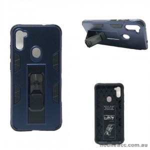Anti Shockproof Heavy Duty With Stand With Magnet Case For Samsung A11  Navy Blue