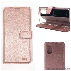 Molancano ISSUE Diary Wallet Case For Samsung S20 FE 5G  Rose Gold