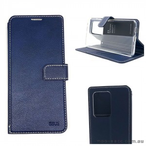 Genuine Molancano ISSUE Diary Stand Wallet Case For Samsung S20 Plus 6.7 inch   Navy Blue