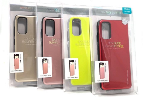 Mercury SKY SLIDE BUMPER CASE With Card Holder For Samsung S20 6.2 inch  Rose Gold