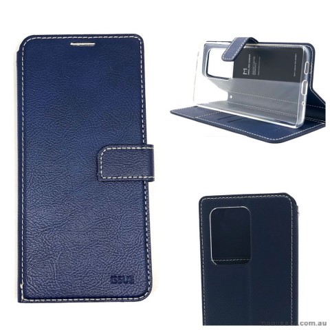 Genuine Molancano ISSUE Diary Stand Wallet Case For Samsung S20 Ultra 6.9 inch  Navy Blue